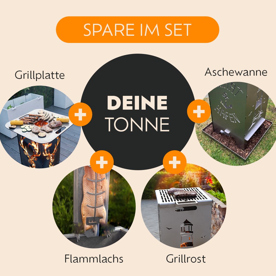 50cm Feuertonne "Lebensbaum" - Feuertonnen Bertling®