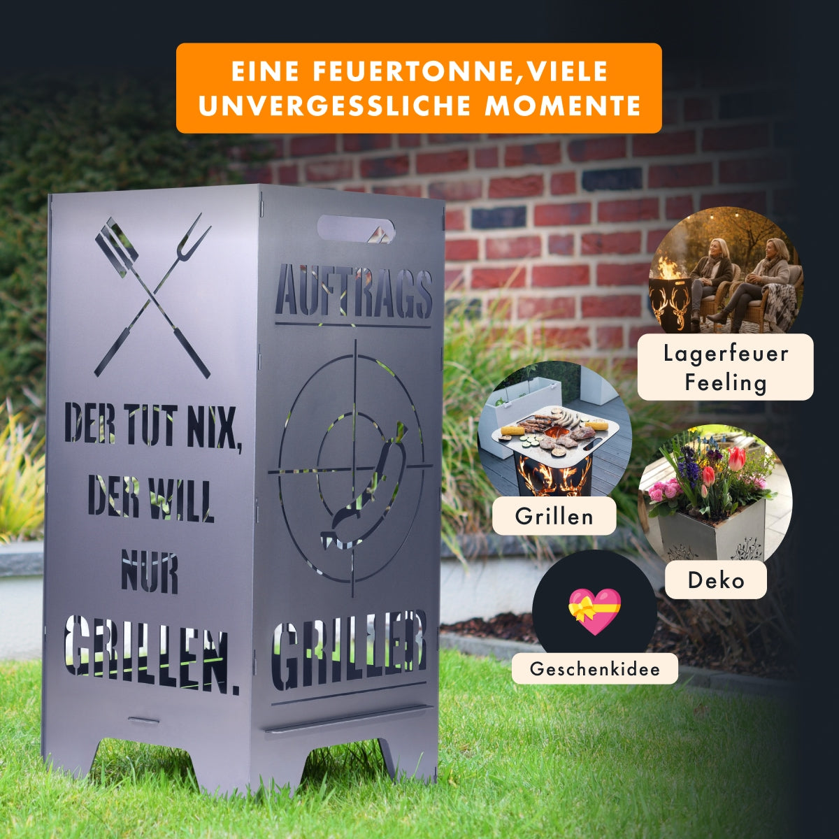 78cm Feuertonne "Auftragsgriller"