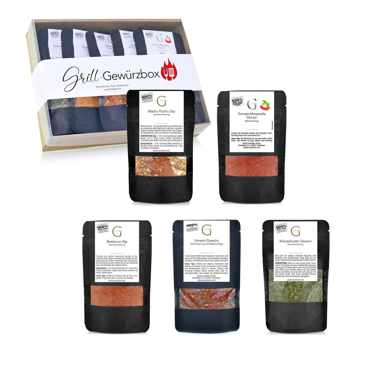Grill-Gewürzbox - Geschenkset - Feuertonnen Bertling®