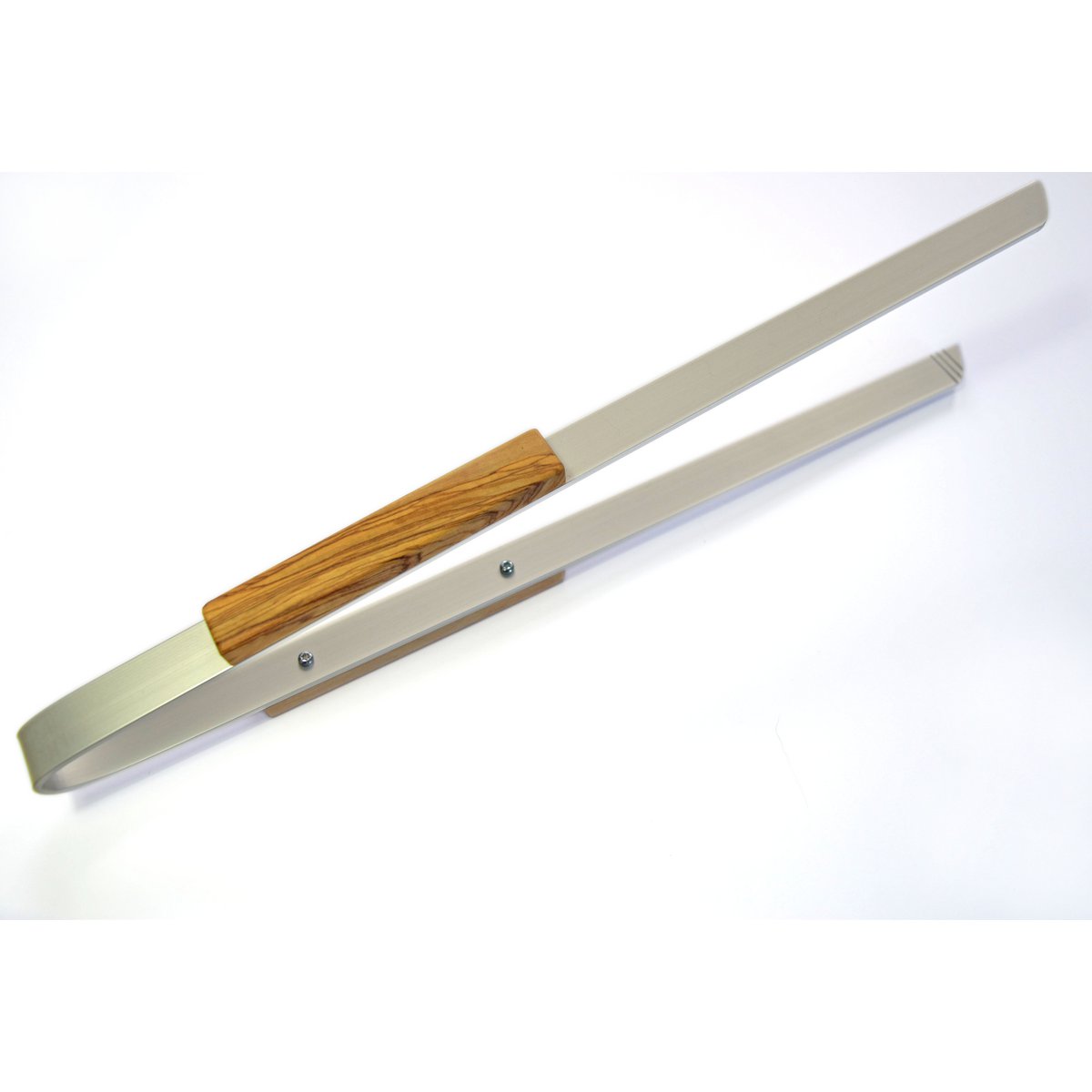 Grillzange BIG DADDY 50 cm, Aluminium, Griffe aus Olivenholz - Feuertonnen Bertling®