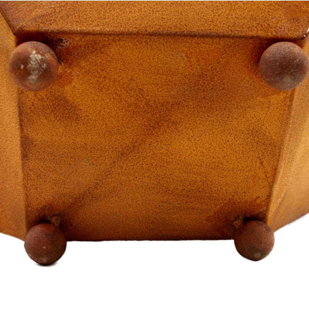 Rost Deko Pflanzschale | 40 x 40 cm Tiefe 15 cm| mit und ohne Kugeln | Shabby Chic Gartendeko - Feuertonnen Bertling®