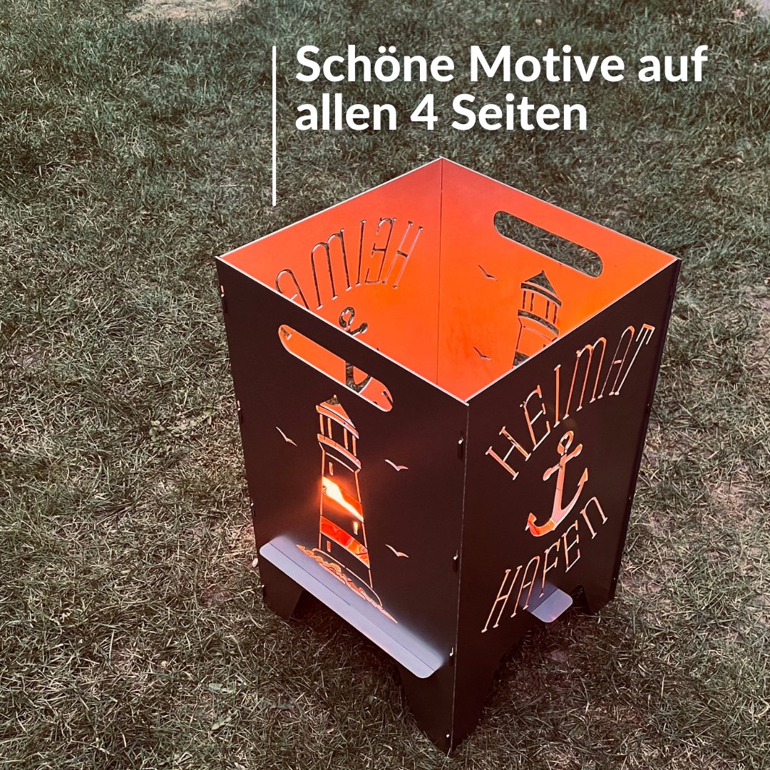 50cm Feuertonne "Heimathafen" - Feuertonnen Bertling®