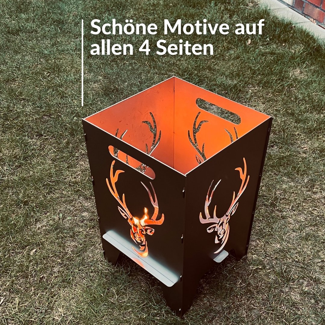 50cm Feuertonne "Hirsch" - Feuertonnen Bertling®
