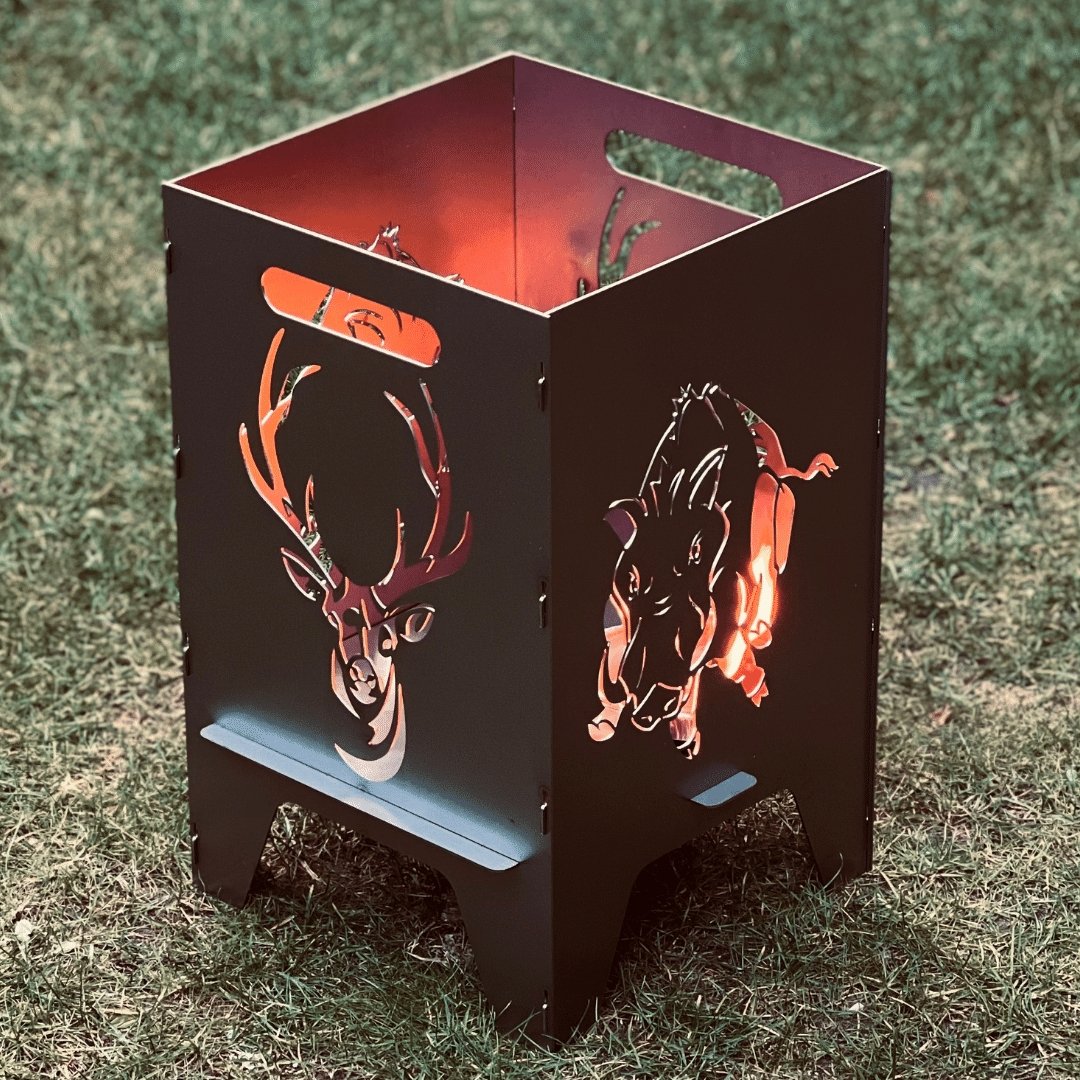 50cm Feuertonne "Hirsch & Wildschwein" - Feuertonnen Bertling®