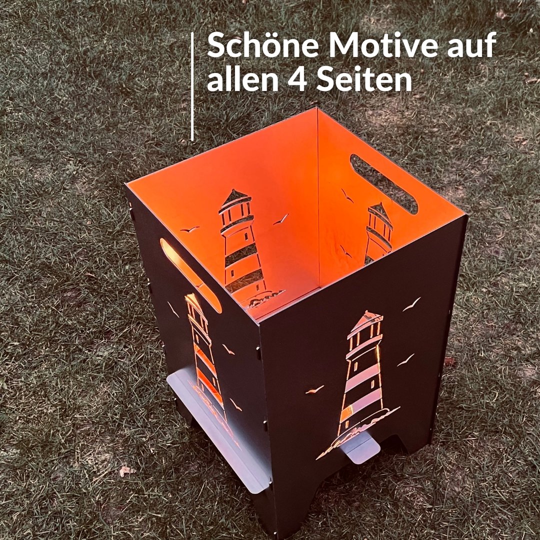 50cm Feuertonne "Leuchtturm" - Feuertonnen Bertling®