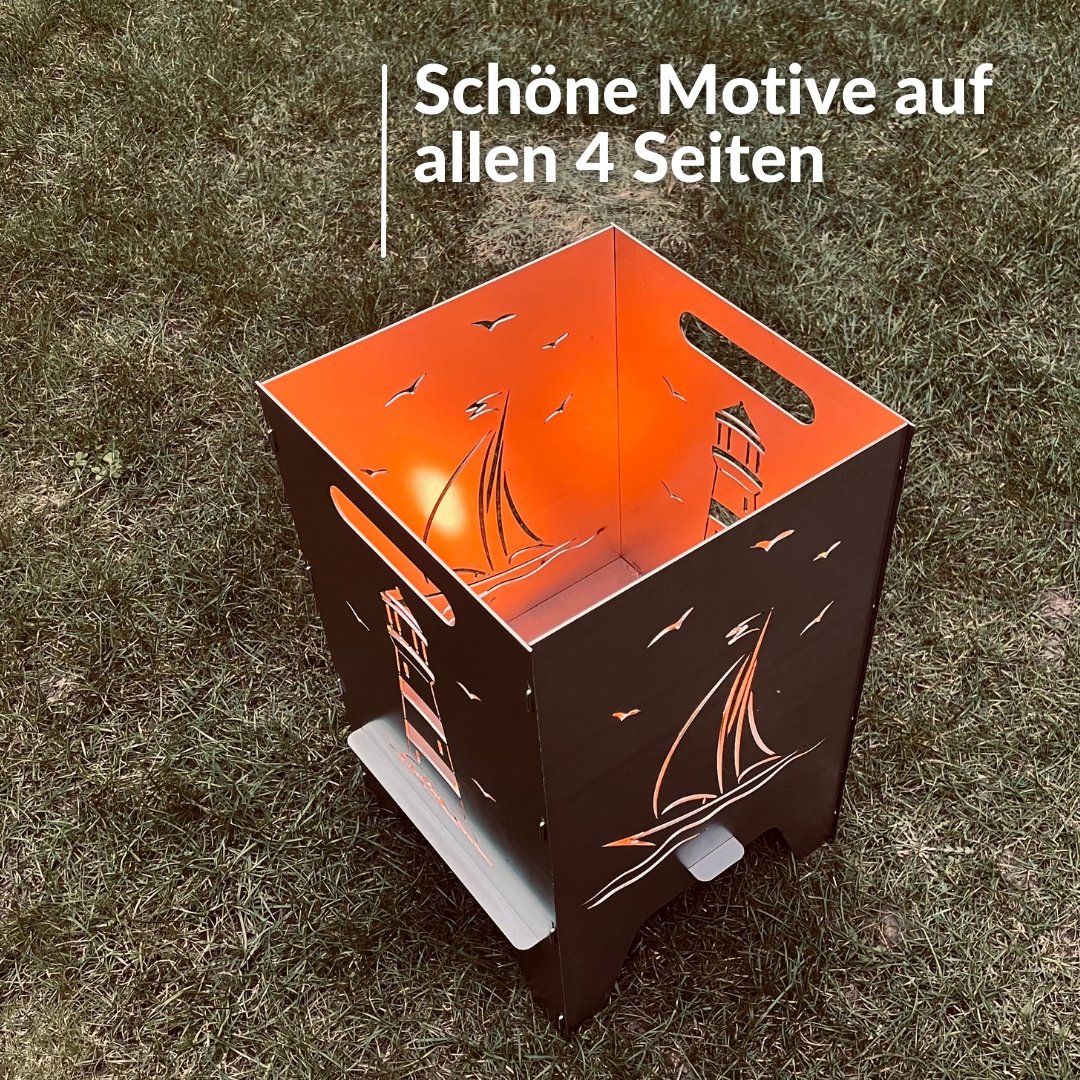 50cm Feuertonne "Segelboot" - Feuertonnen Bertling®