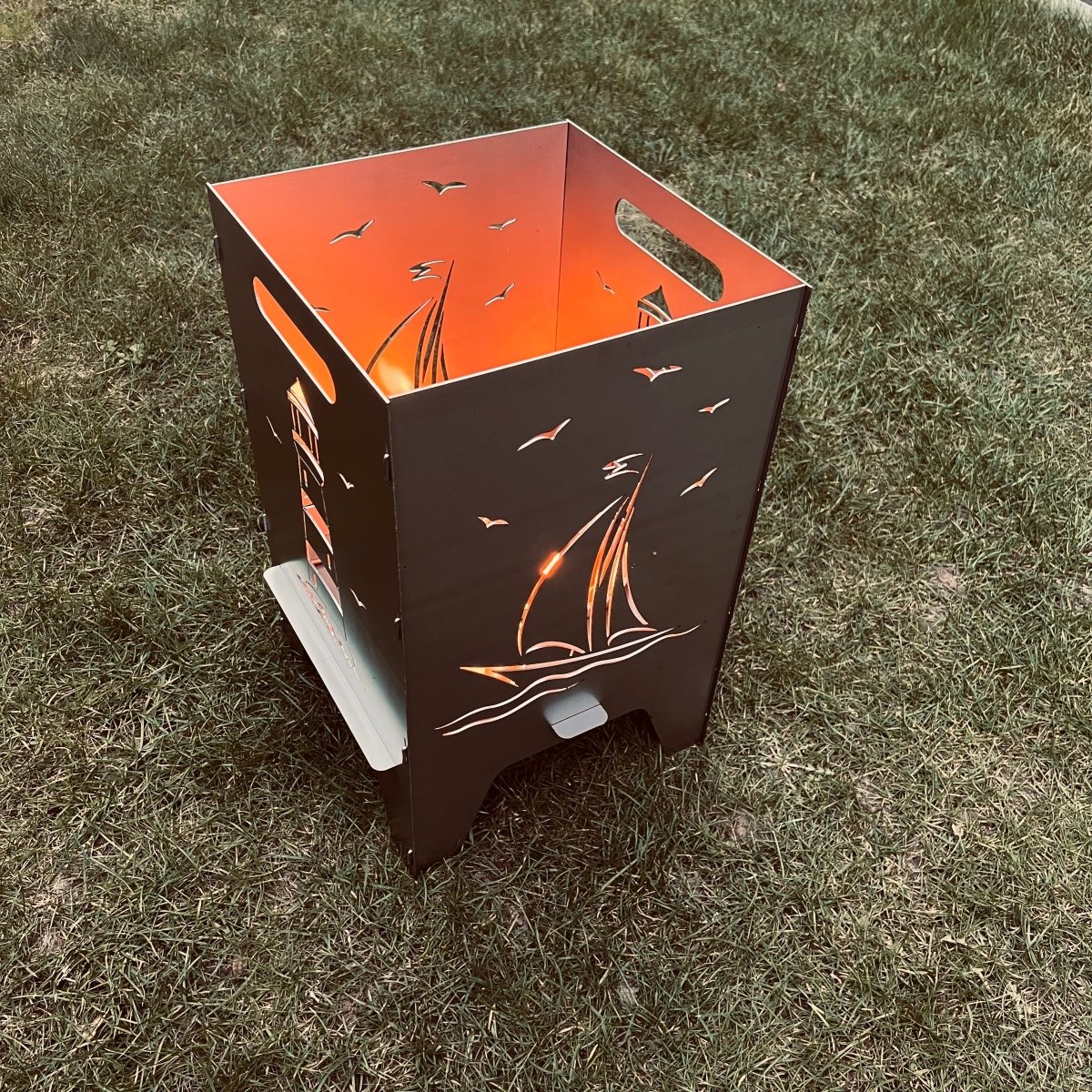 50cm Feuertonne "Segelboot" - Feuertonnen Bertling®