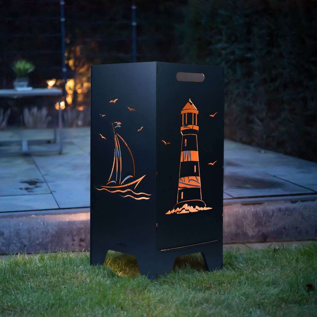 50cm Feuertonne "Segelboot" - Feuertonnen Bertling®