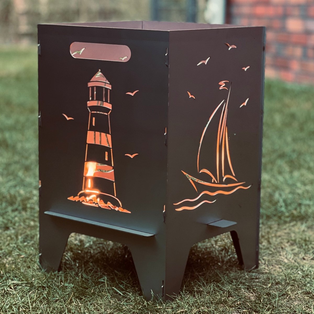 50cm Feuertonne "Segelboot" - Feuertonnen Bertling®