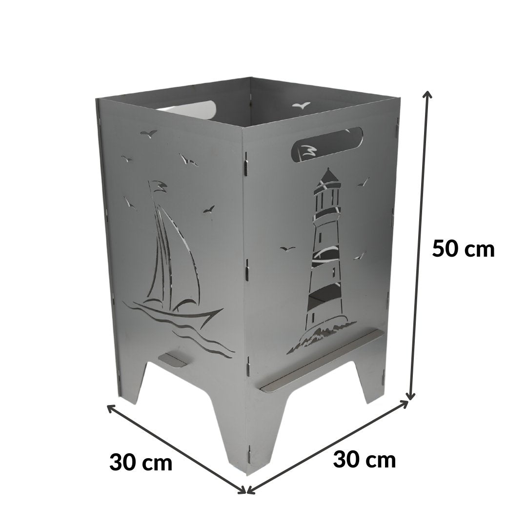 50cm Feuertonne "Segelboot" - Feuertonnen Bertling®
