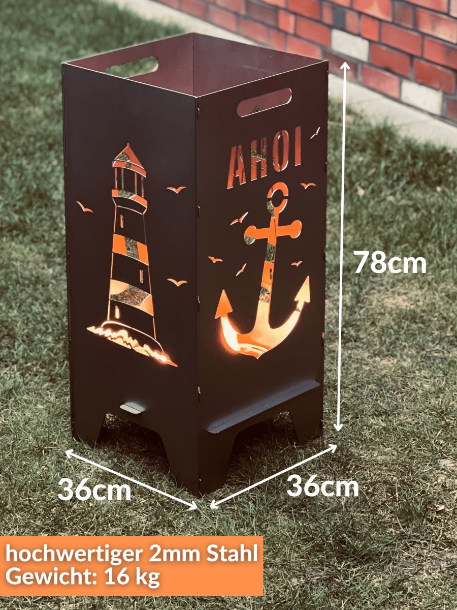 78cm Feuertonne "AHOI" - Feuertonnen Bertling®