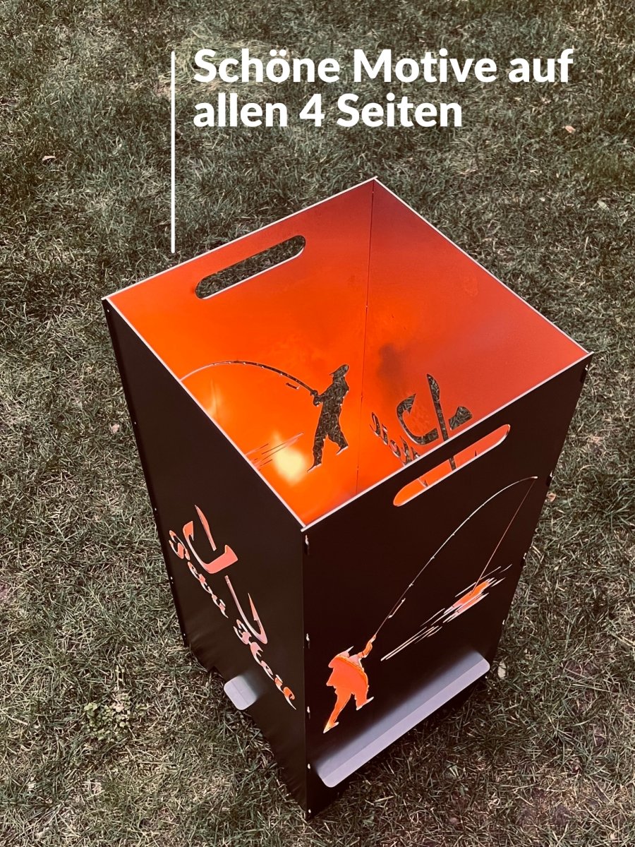 78cm Feuertonne "Angler & Petri Heil" - Feuertonnen Bertling®