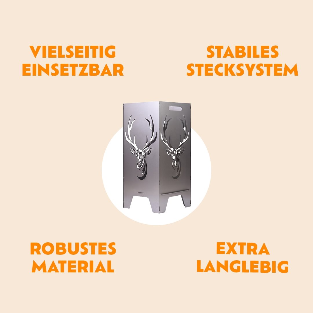 78cm Feuertonne "Hirsch" - Feuertonnen Bertling®