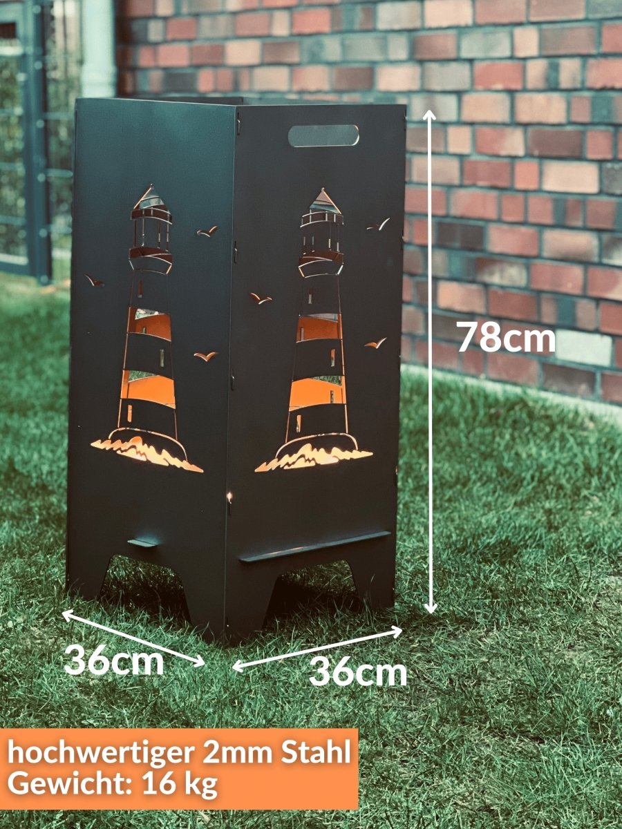 78cm Feuertonne "Leuchtturm" - Feuertonnen Bertling®