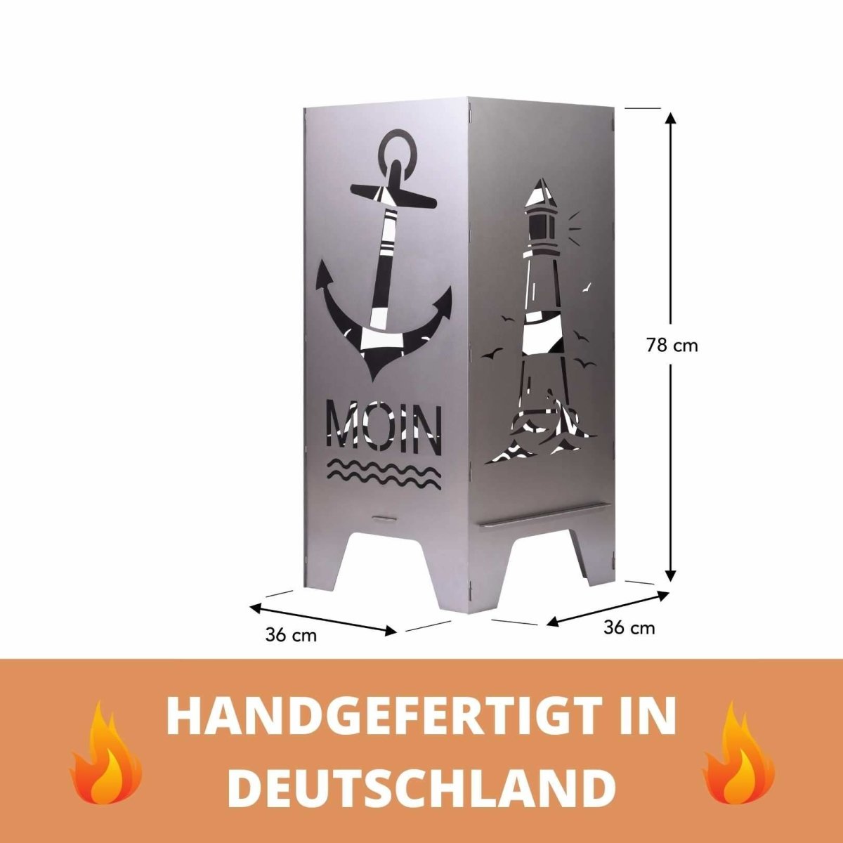 78cm Feuertonne "Moin" - Feuertonnen Bertling