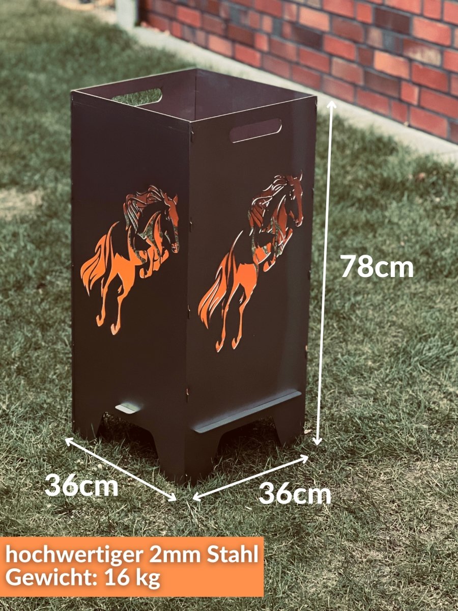78cm Feuertonne "Pferd" - Feuertonnen Bertling®