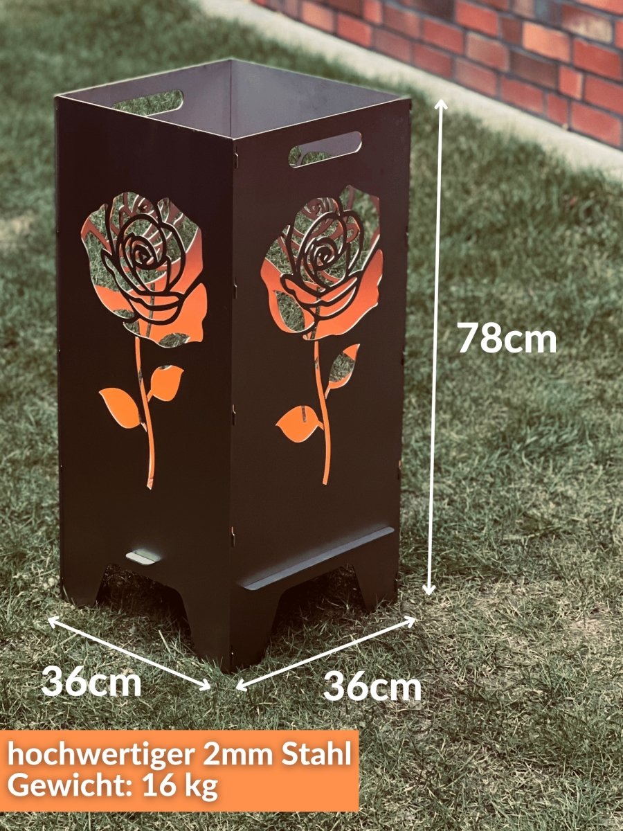 78cm Feuertonne "Rose" - Feuertonnen Bertling®