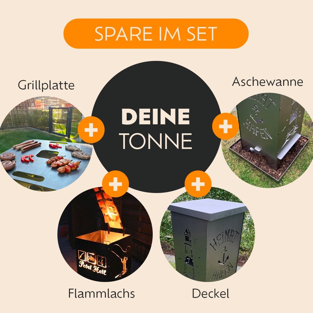 78cm Feuertonne "Segelboot" - Feuertonnen Bertling®