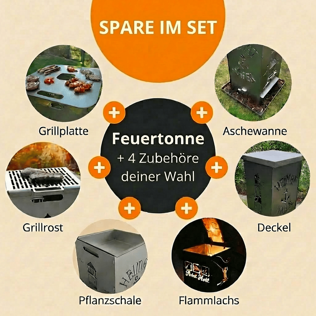 5er Set - Feuertonnen Bertling®