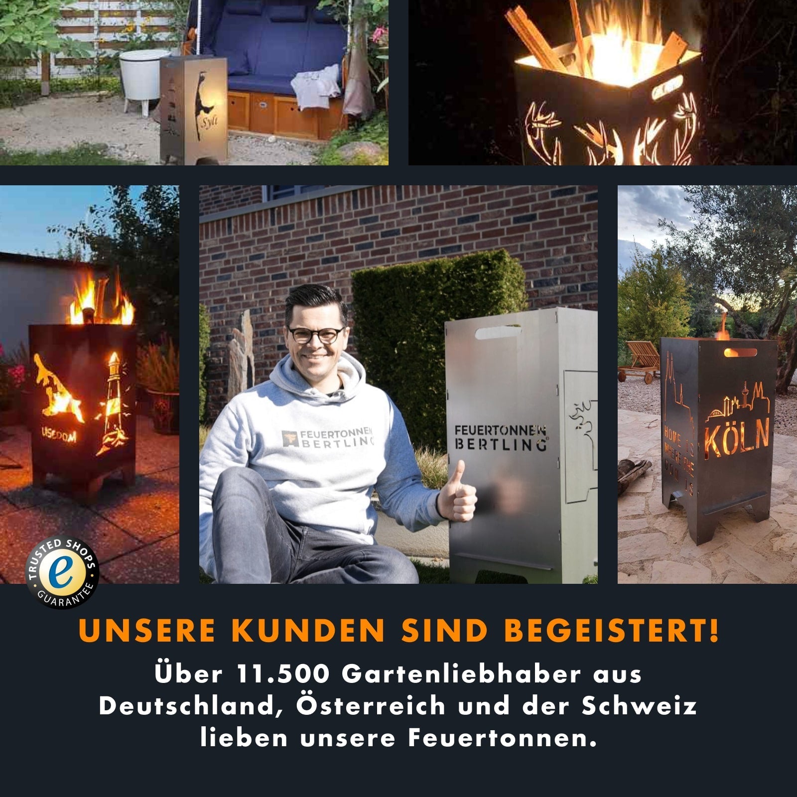 78cm Feuertonne "Auftragsgriller" - Feuertonnen Bertling®