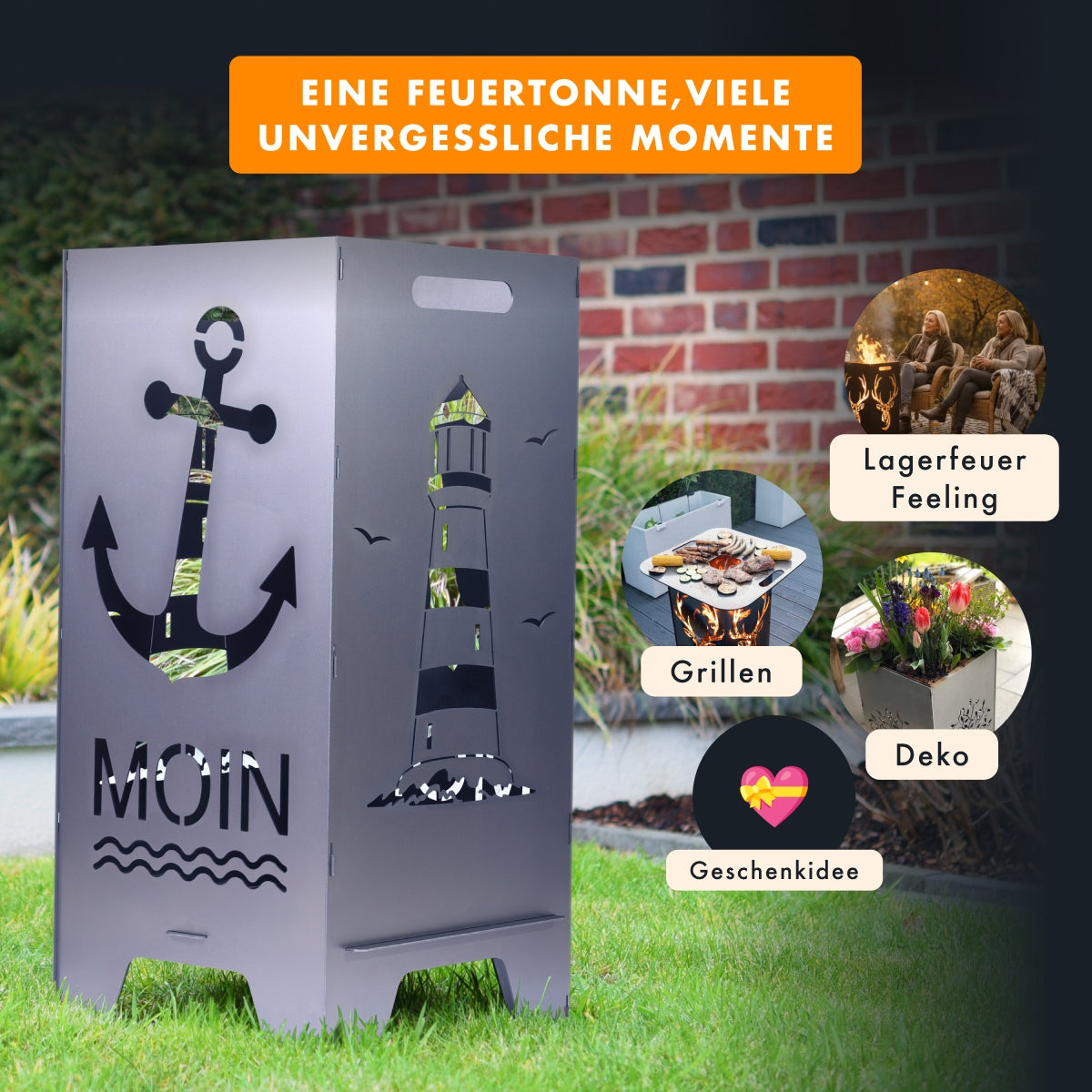 78cm Feuertonne "Moin"