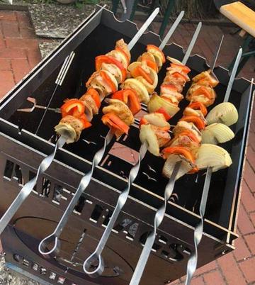 Schaschlik - Grillset ohne Feuertonnen - Aufsatz - Feuertonnen Bertling®
