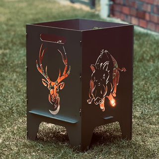 50cm Feuertonne "Hirsch & Wildschwein" - Feuertonnen Bertling®
