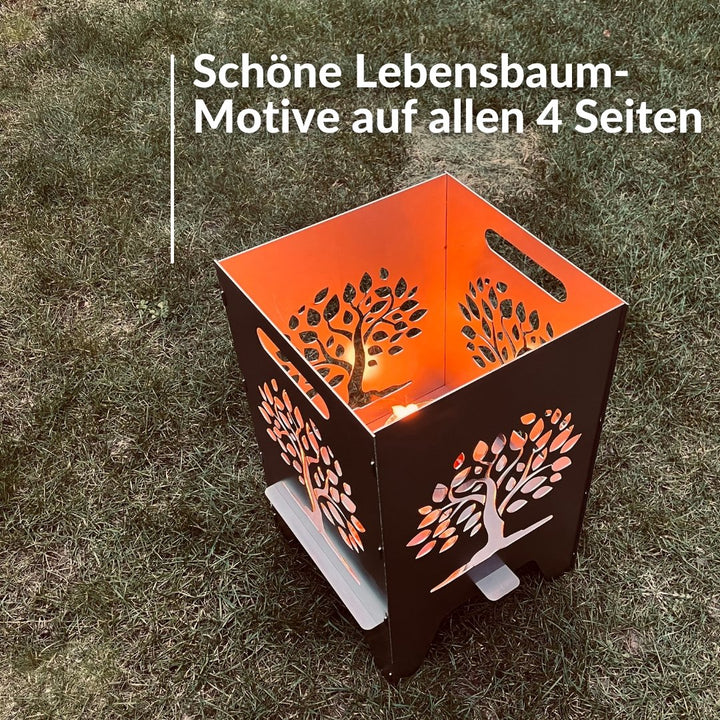50cm Feuertonne "Lebensbaum" - Feuertonnen Bertling®